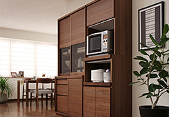 カリモク家具キッチンボードのイメージ